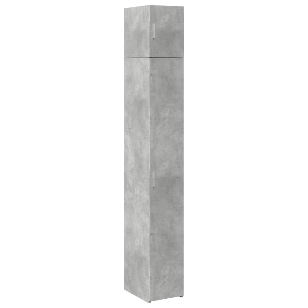 Opbergkast smal 30x42,5x225 cm bewerkt hout betongrijs