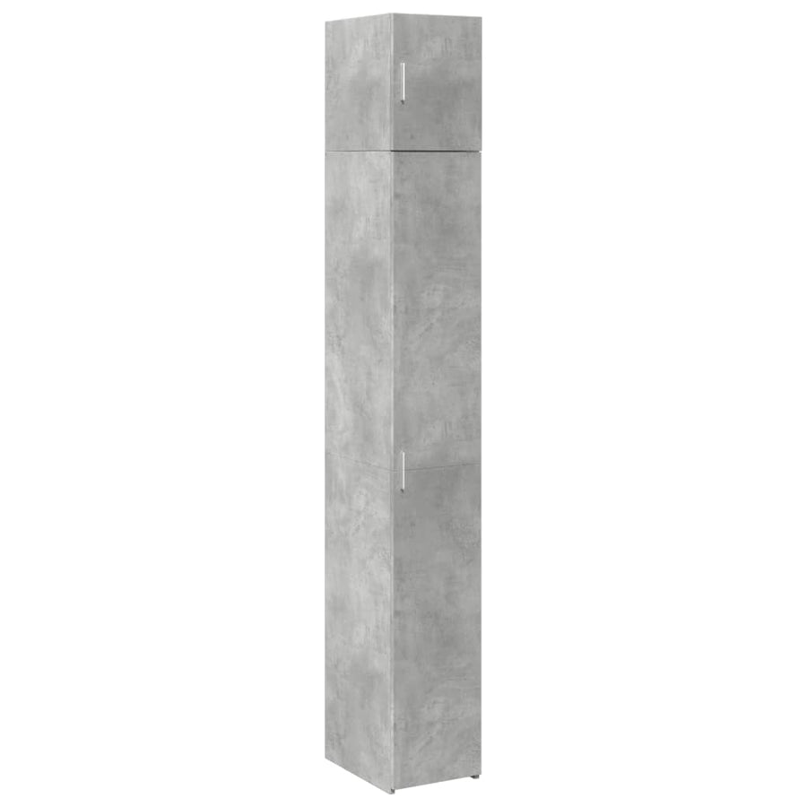 Opbergkast smal 30x42,5x225 cm bewerkt hout betongrijs