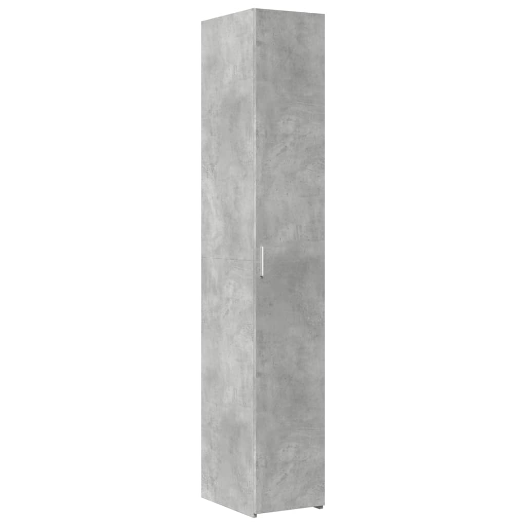 Opbergkast smal 30x42,5x225 cm bewerkt hout betongrijs