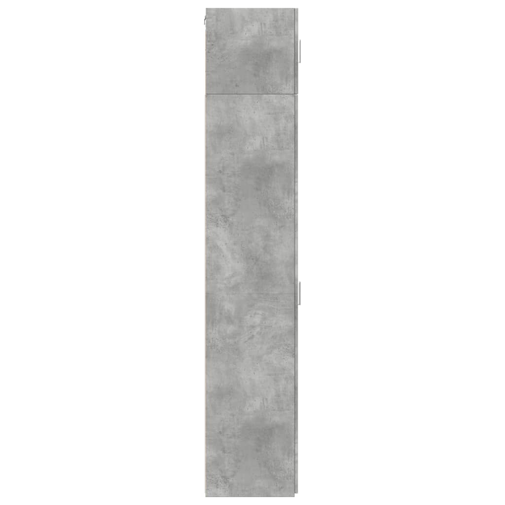 Opbergkast smal 30x42,5x225 cm bewerkt hout betongrijs