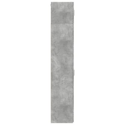 Opbergkast smal 30x42,5x225 cm bewerkt hout betongrijs