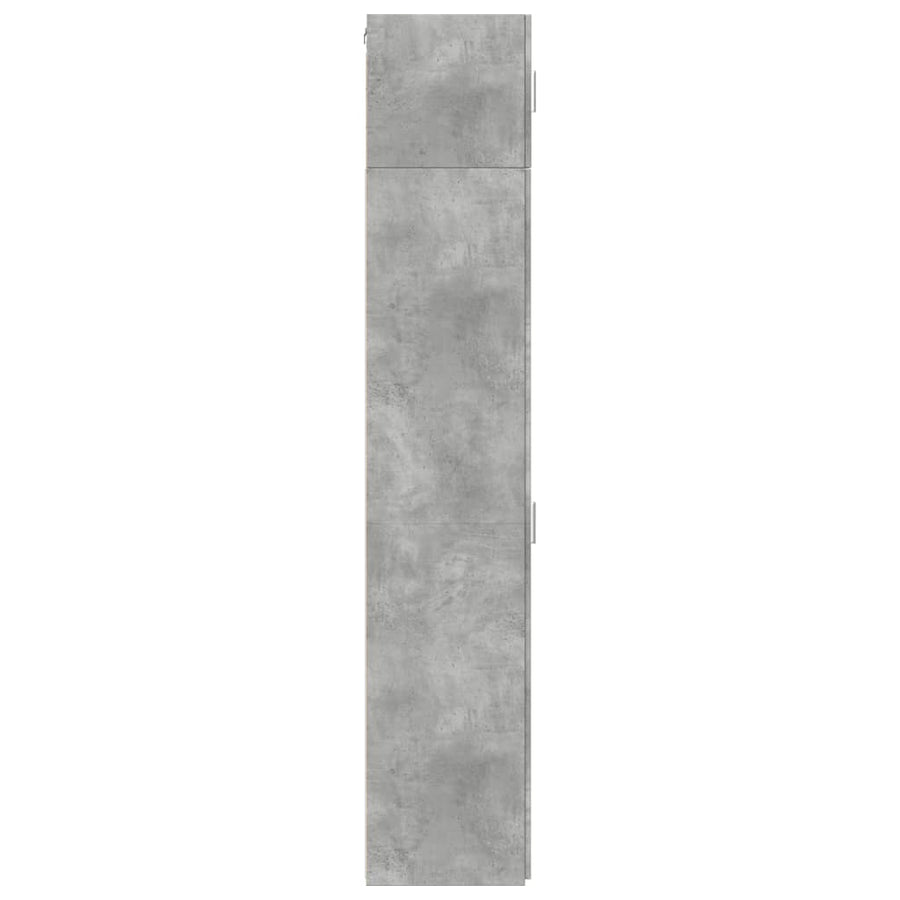 Opbergkast smal 30x42,5x225 cm bewerkt hout betongrijs