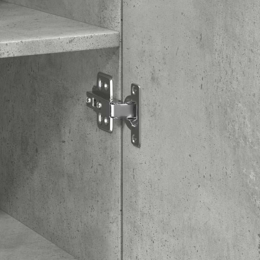 Opbergkast smal 30x42,5x225 cm bewerkt hout betongrijs