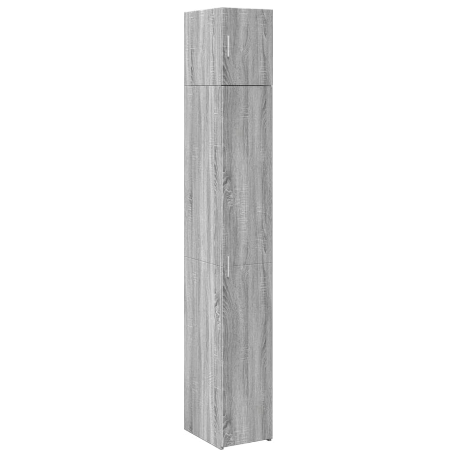 Opbergkast smal 30x42,5x225 cm bewerkt hout grijs sonoma eiken