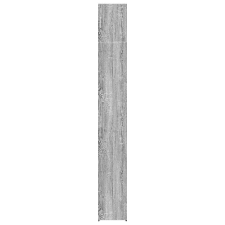 Opbergkast smal 30x42,5x225 cm bewerkt hout grijs sonoma eiken
