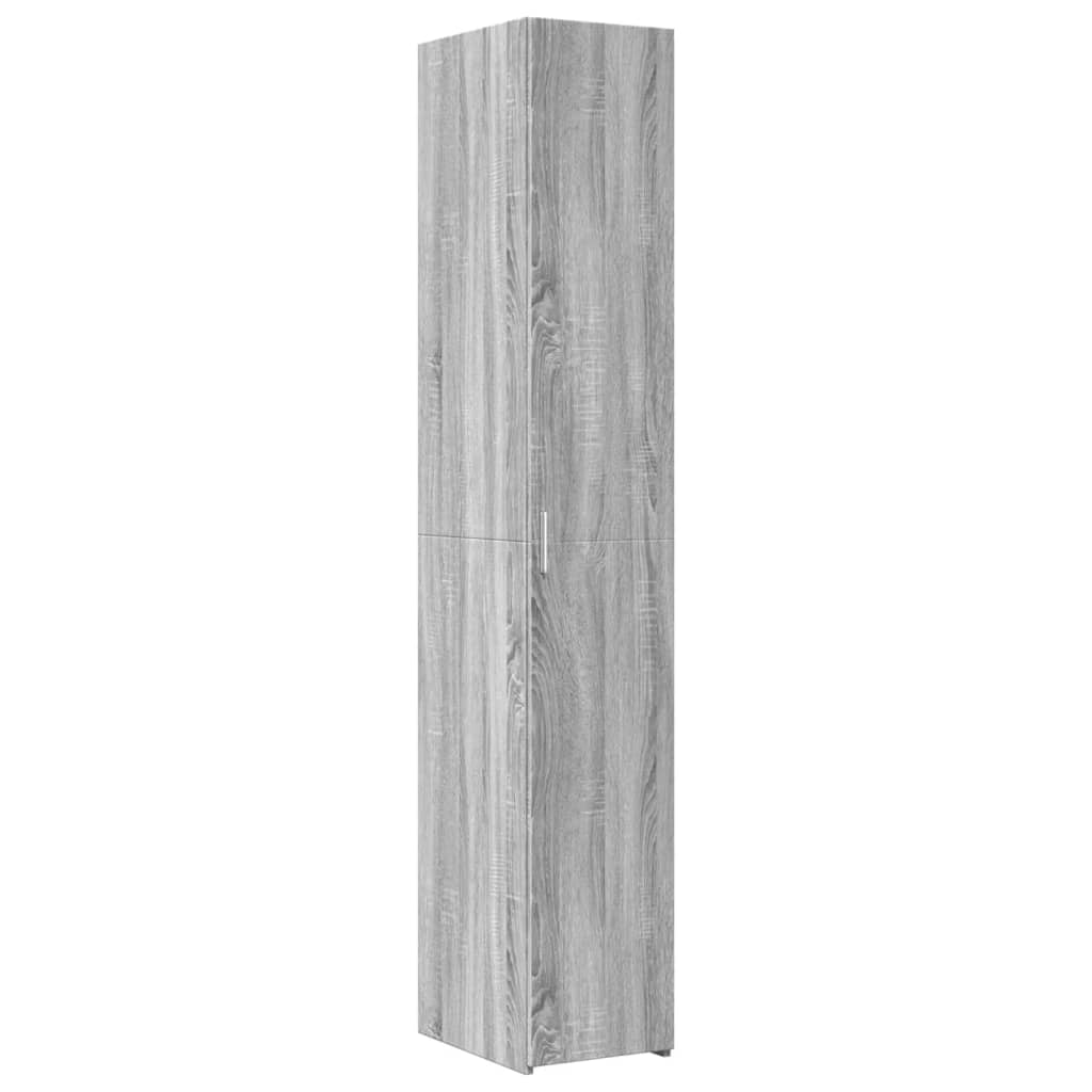 Opbergkast smal 30x42,5x225 cm bewerkt hout grijs sonoma eiken