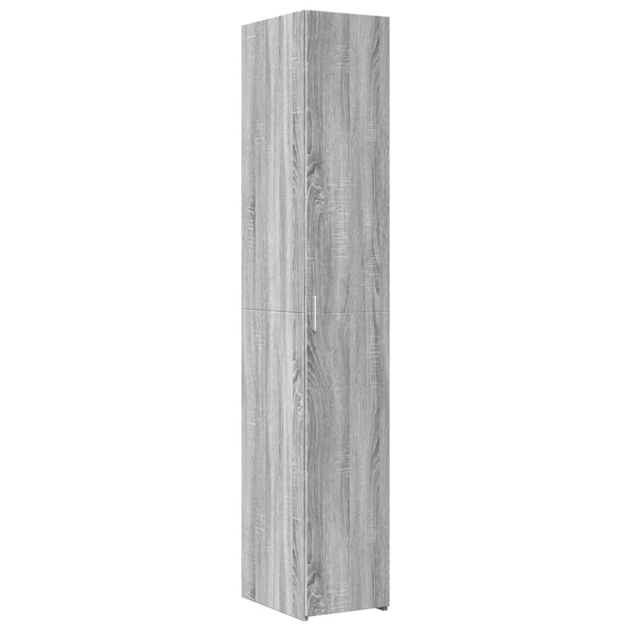 Opbergkast smal 30x42,5x225 cm bewerkt hout grijs sonoma eiken