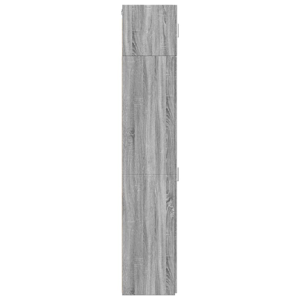 Opbergkast smal 30x42,5x225 cm bewerkt hout grijs sonoma eiken