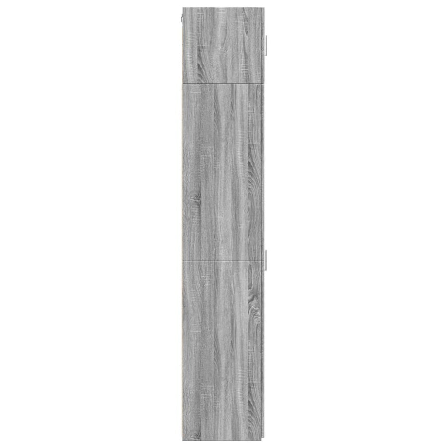 Opbergkast smal 30x42,5x225 cm bewerkt hout grijs sonoma eiken