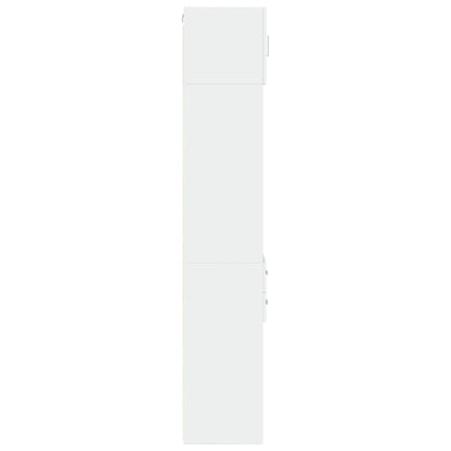 Opbergkast smal 30x42,5x225 cm bewerkt hout wit