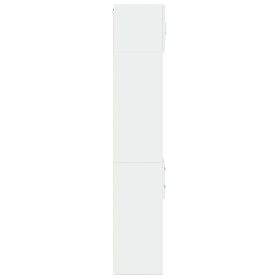Opbergkast smal 30x42,5x225 cm bewerkt hout wit