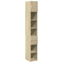 Opbergkast smal 30x42,5x225 cm bewerkt hout sonoma eikenkleurig