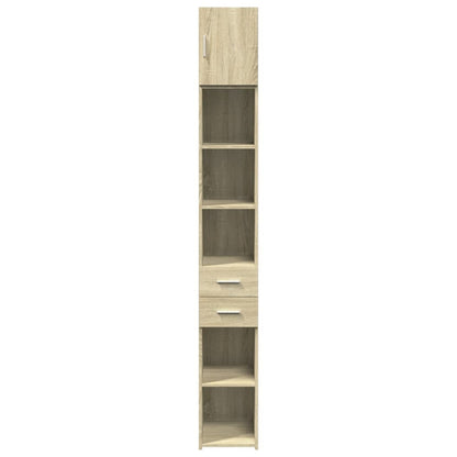Opbergkast smal 30x42,5x225 cm bewerkt hout sonoma eikenkleurig