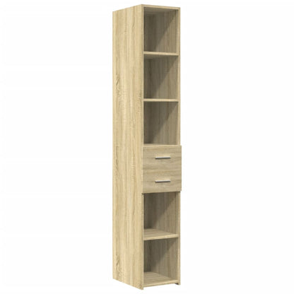 Opbergkast smal 30x42,5x225 cm bewerkt hout sonoma eikenkleurig