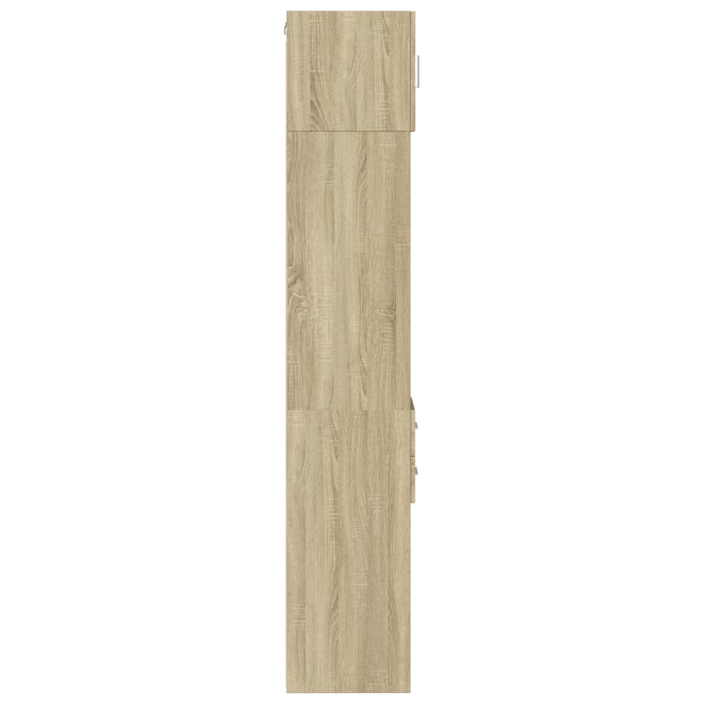 Opbergkast smal 30x42,5x225 cm bewerkt hout sonoma eikenkleurig