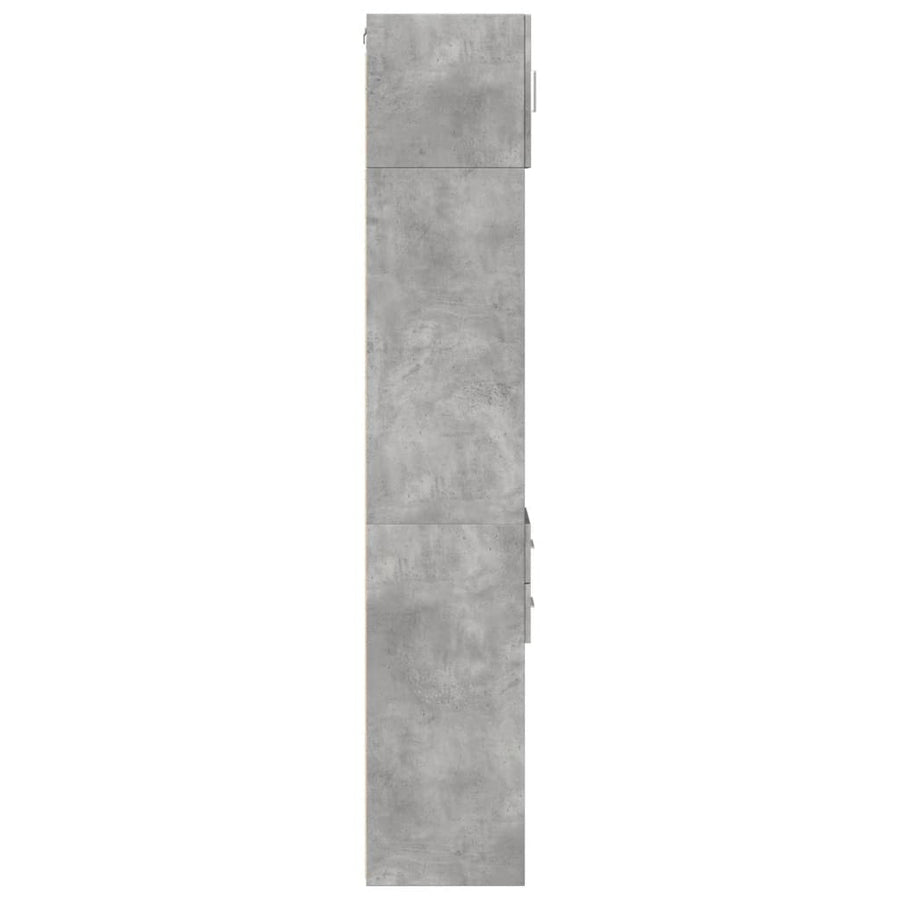 Opbergkast smal 30x42,5x225 cm bewerkt hout betongrijs