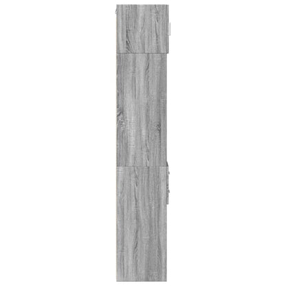 Opbergkast smal 30x42,5x225 cm bewerkt hout grijs sonoma eiken