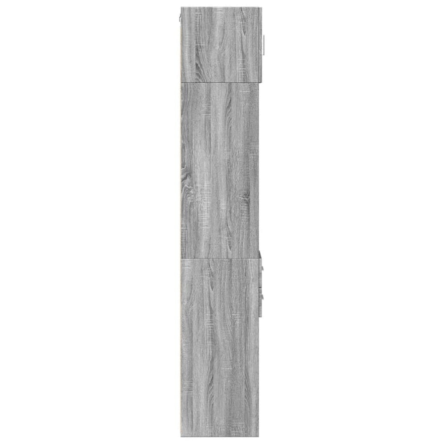 Opbergkast smal 30x42,5x225 cm bewerkt hout grijs sonoma eiken