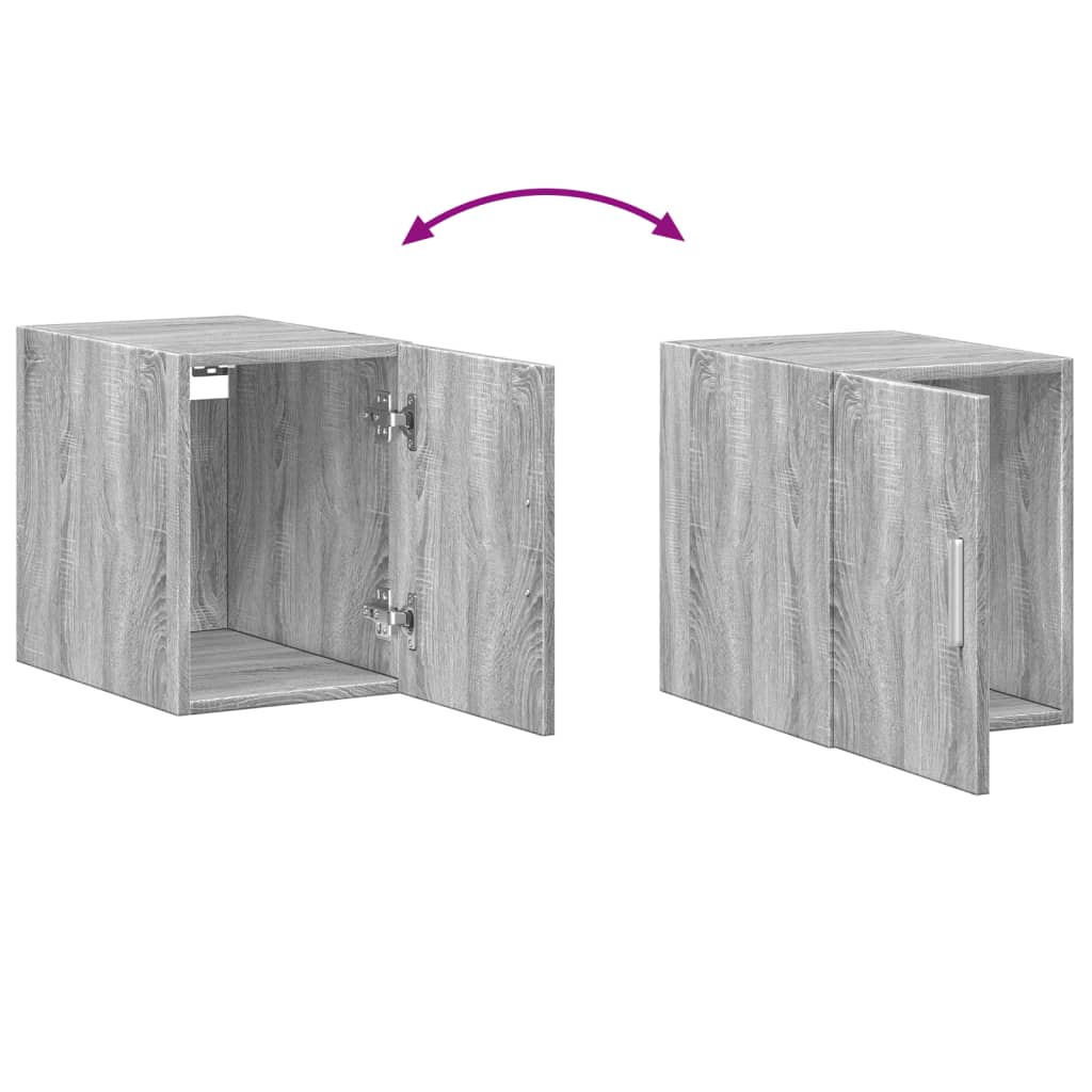 Opbergkast smal 30x42,5x225 cm bewerkt hout grijs sonoma eiken
