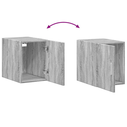 Opbergkast smal 30x42,5x225 cm bewerkt hout grijs sonoma eiken