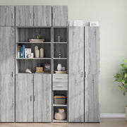 Opbergkast smal 30x42,5x225 cm grijs sonoma eiken