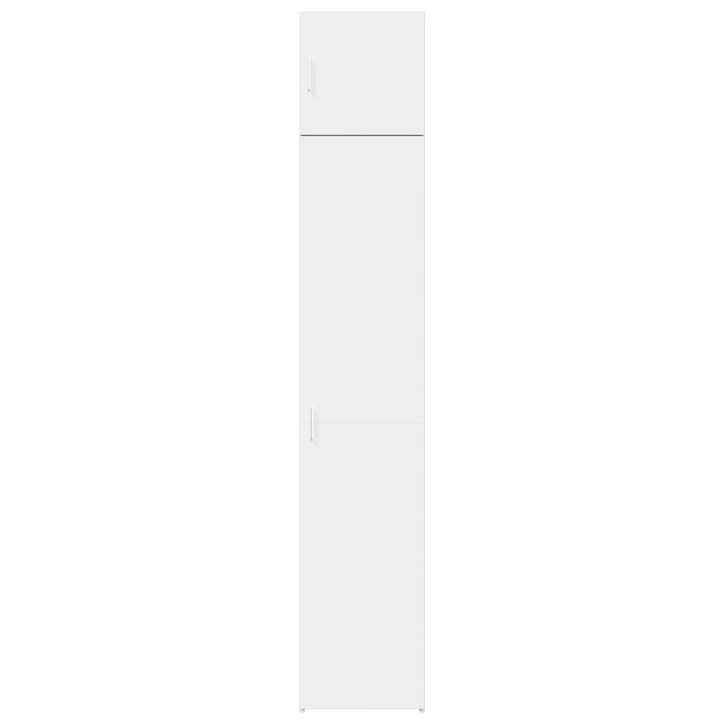 Opbergkast Smal 40X42,5X225 Cm Bewerkt Hout Wit