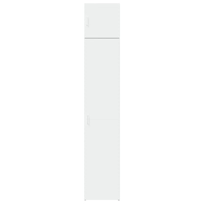 Opbergkast Smal 40X42,5X225 Cm Bewerkt Hout Wit