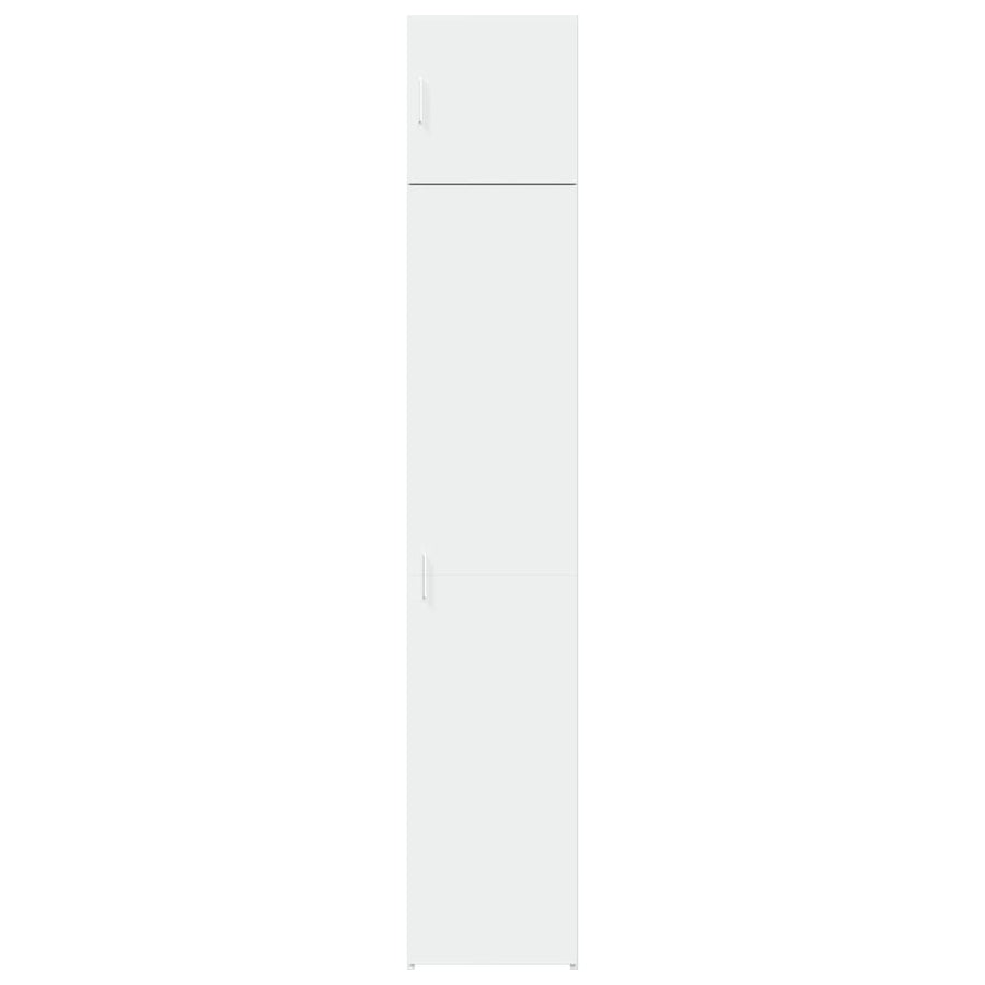 Opbergkast Smal 40X42,5X225 Cm Bewerkt Hout Wit