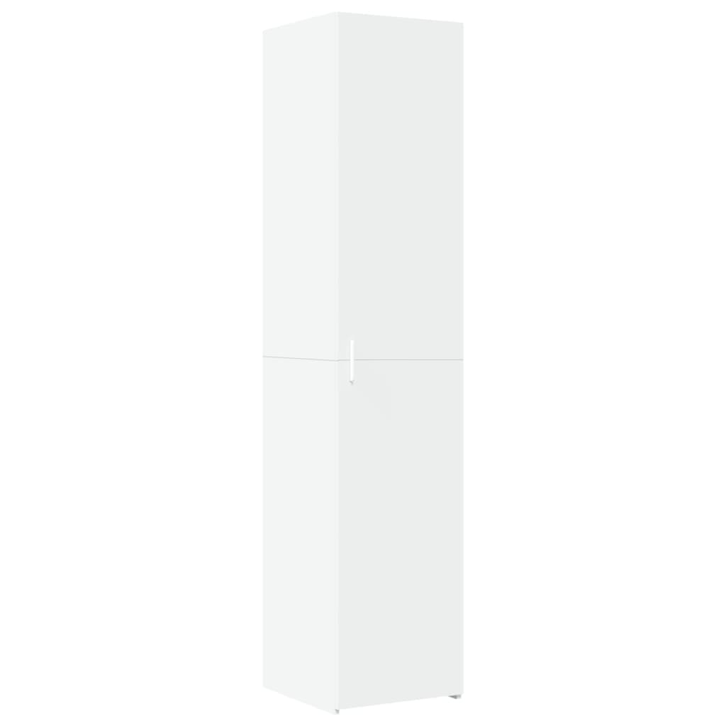 Opbergkast Smal 40X42,5X225 Cm Bewerkt Hout Wit