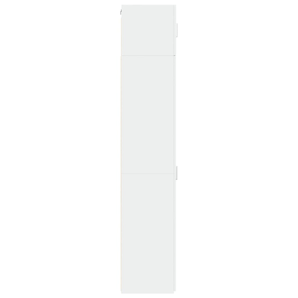 Opbergkast Smal 40X42,5X225 Cm Bewerkt Hout Wit