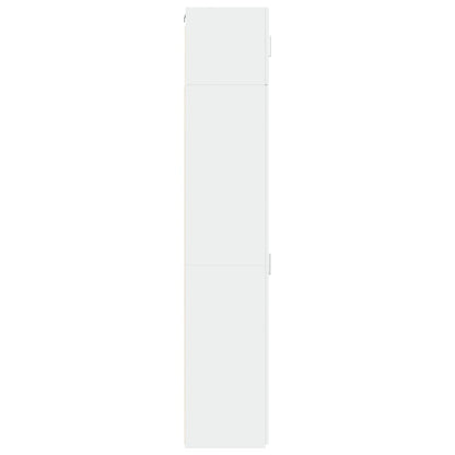 Opbergkast Smal 40X42,5X225 Cm Bewerkt Hout Wit