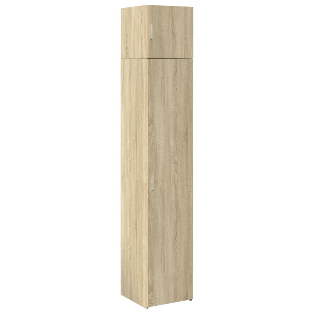 Opbergkast Smal 40X42,5X225 Cm Bewerkt Hout Kleurig Sonoma eiken