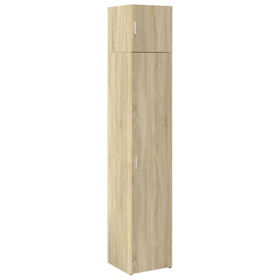 Opbergkast Smal 40X42,5X225 Cm Bewerkt Hout Kleurig Sonoma eiken