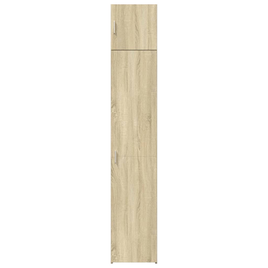Opbergkast Smal 40X42,5X225 Cm Bewerkt Hout Kleurig Sonoma eiken
