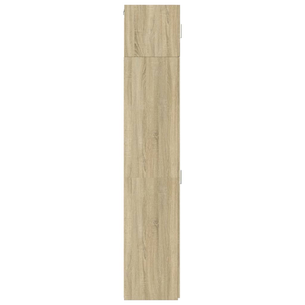 Opbergkast Smal 40X42,5X225 Cm Bewerkt Hout Kleurig Sonoma eiken