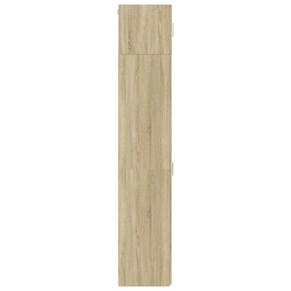 Opbergkast Smal 40X42,5X225 Cm Bewerkt Hout Kleurig Sonoma eiken