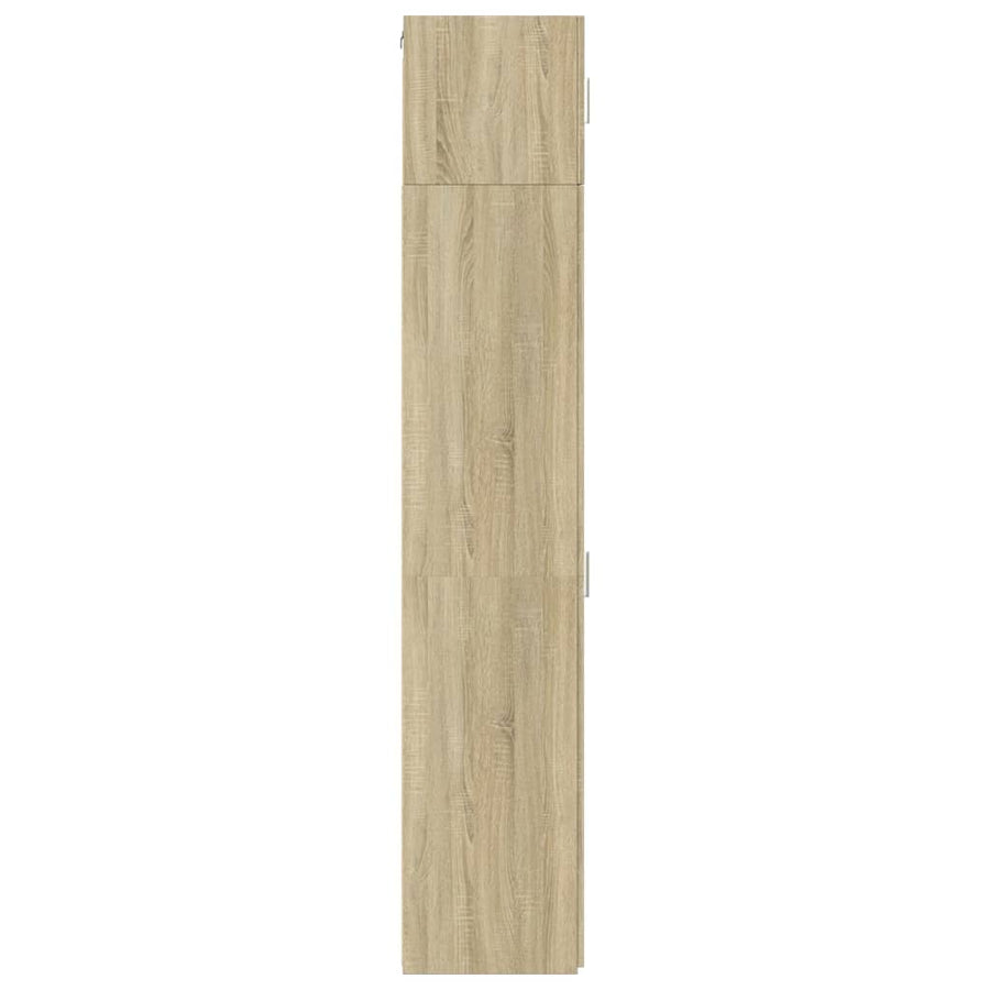 Opbergkast Smal 40X42,5X225 Cm Bewerkt Hout Kleurig Sonoma eiken