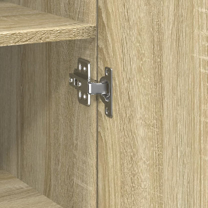 Opbergkast Smal 40X42,5X225 Cm Bewerkt Hout Kleurig Sonoma eiken