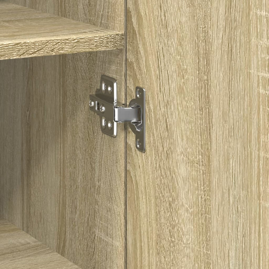 Opbergkast Smal 40X42,5X225 Cm Bewerkt Hout Kleurig Sonoma eiken