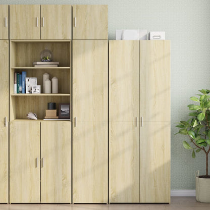 Opbergkast Smal 40X42,5X225 Cm Bewerkt Hout Kleurig Sonoma eiken