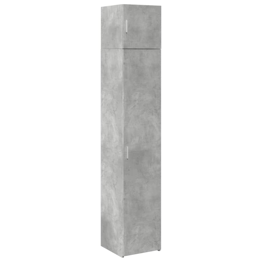 Opbergkast Smal 40X42,5X225 Cm Bewerkt Hout 1 40 x 42.5 x 225 cm Betongrijs