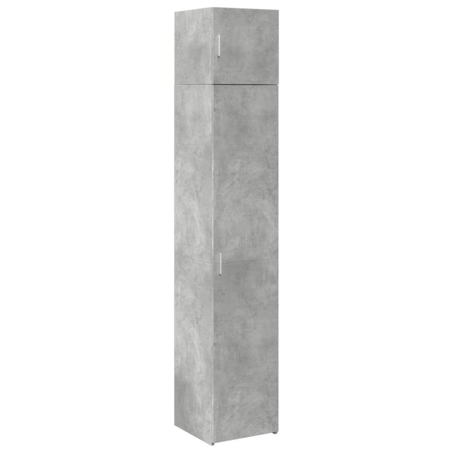 Opbergkast Smal 40X42,5X225 Cm Bewerkt Hout 1 40 x 42.5 x 225 cm Betongrijs