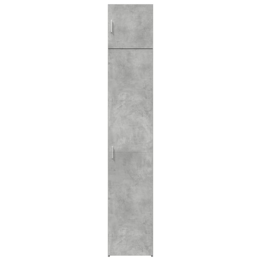 Opbergkast Smal 40X42,5X225 Cm Bewerkt Hout 1 40 x 42.5 x 225 cm Betongrijs