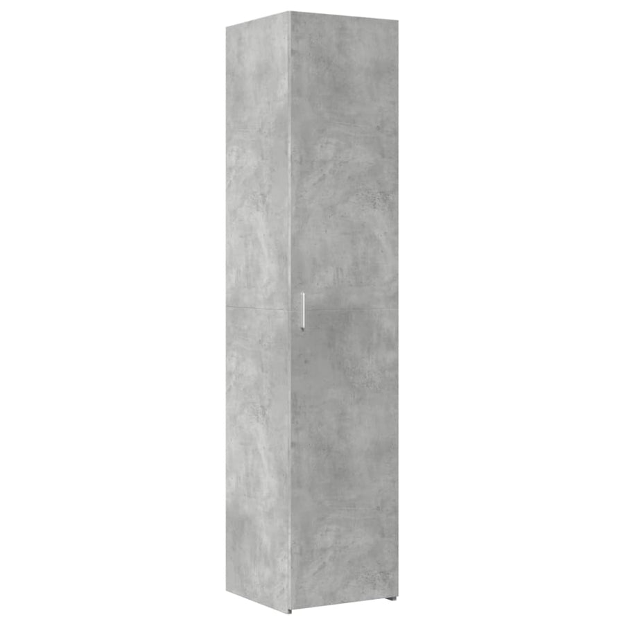 Opbergkast Smal 40X42,5X225 Cm Bewerkt Hout 1 40 x 42.5 x 225 cm Betongrijs