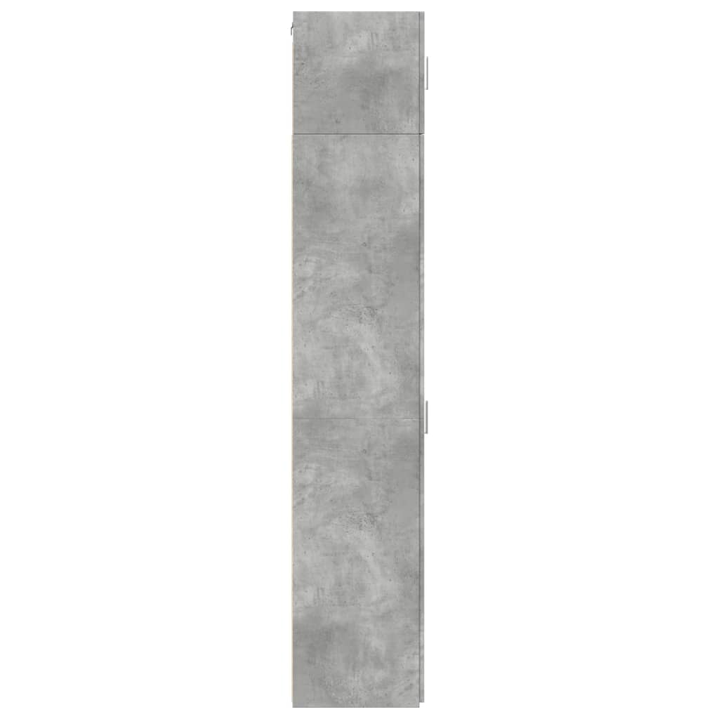 Opbergkast Smal 40X42,5X225 Cm Bewerkt Hout 1 40 x 42.5 x 225 cm Betongrijs