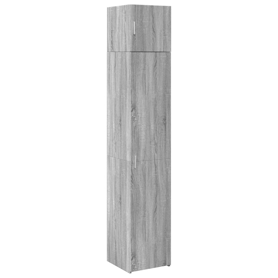 Opbergkast smal 40x42,5x225 cm bewerkt hout grijs sonoma eiken