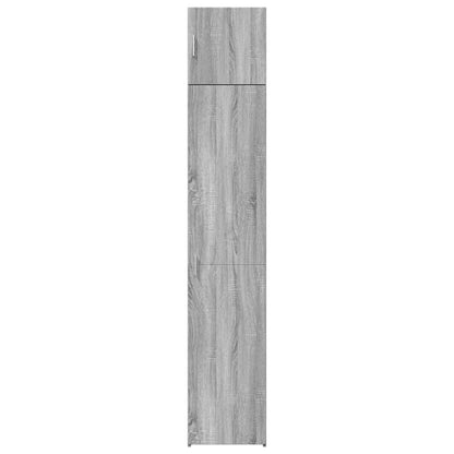 Opbergkast smal 40x42,5x225 cm bewerkt hout grijs sonoma eiken