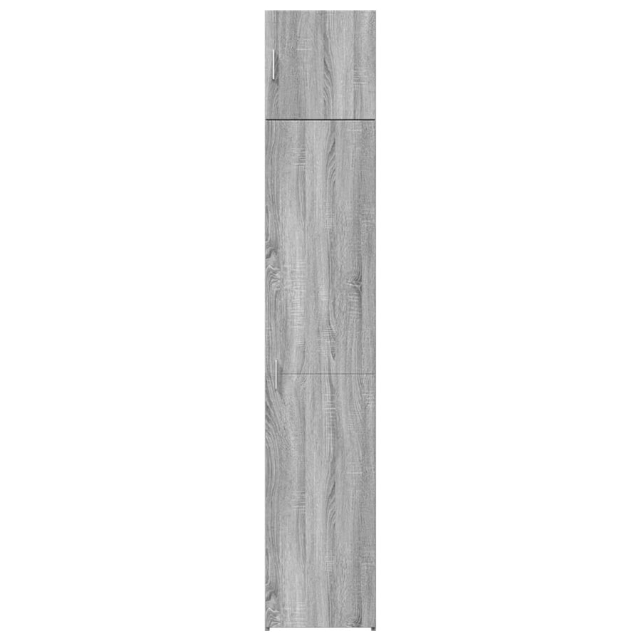 Opbergkast smal 40x42,5x225 cm bewerkt hout grijs sonoma eiken