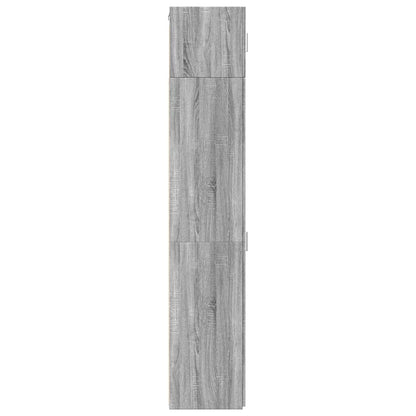 Opbergkast smal 40x42,5x225 cm bewerkt hout grijs sonoma eiken