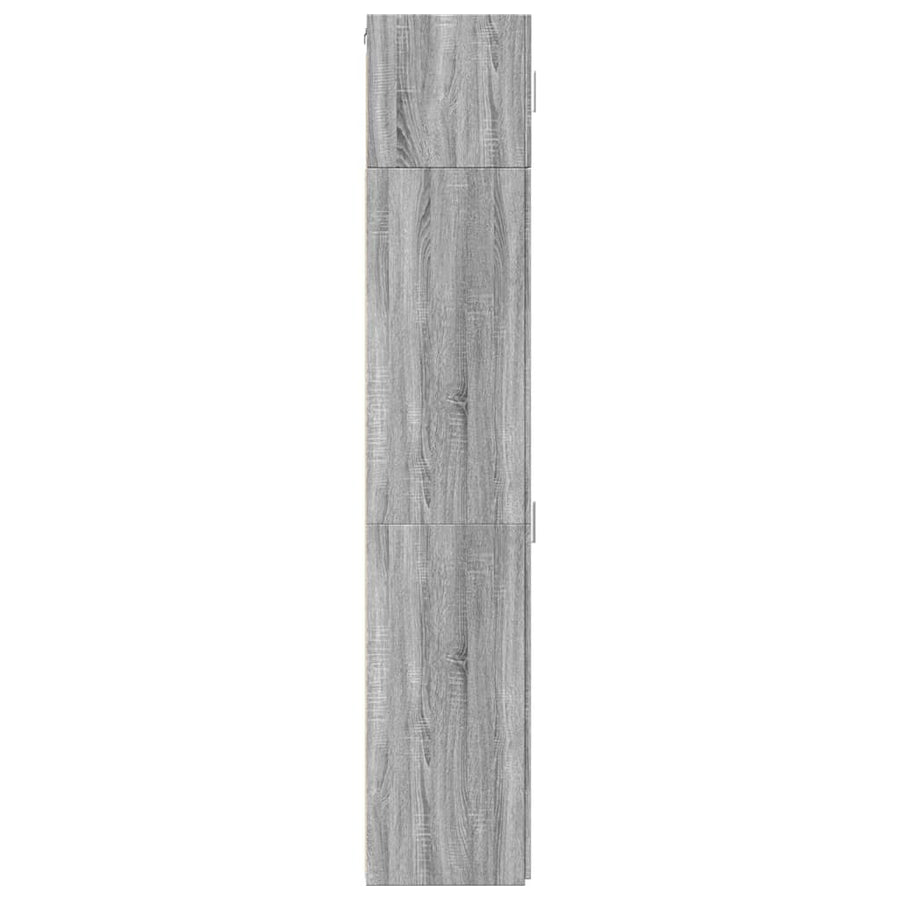 Opbergkast smal 40x42,5x225 cm bewerkt hout grijs sonoma eiken